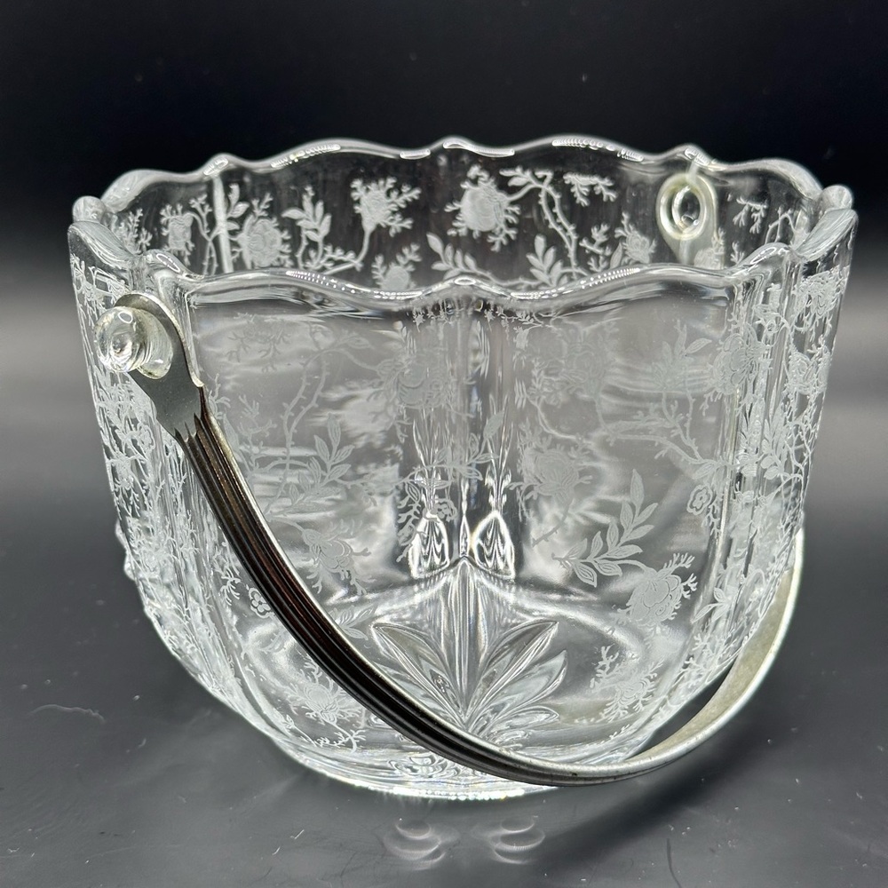 Elegant Vintage Fostoria Chintz Ice Bucket
